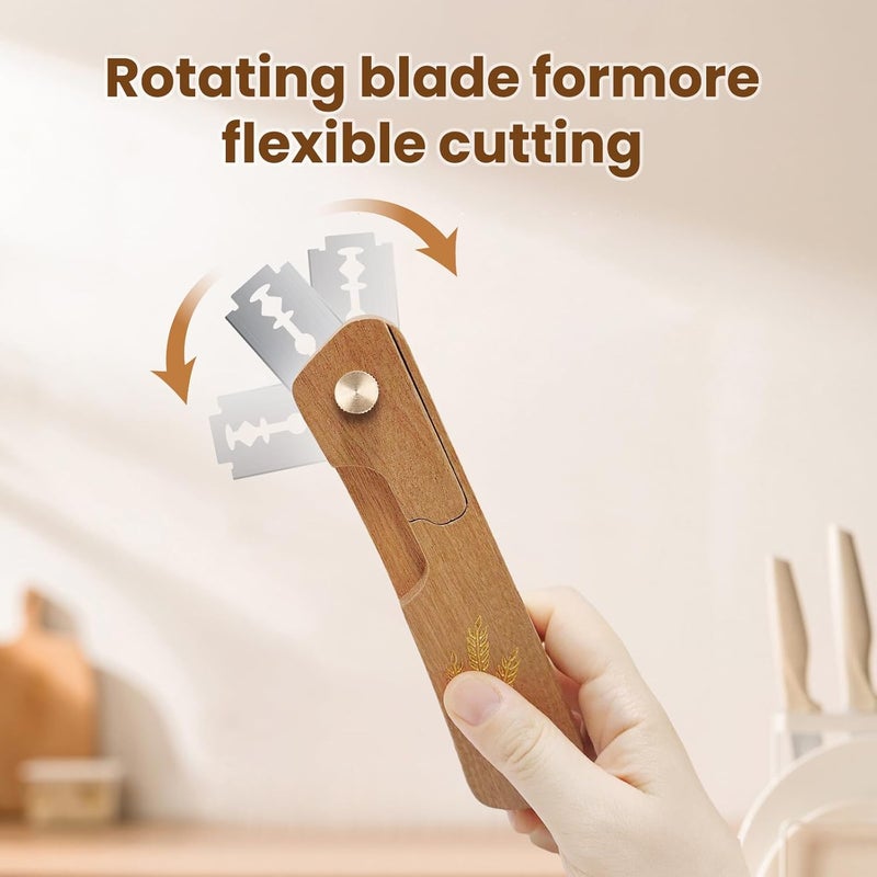 Drcomtruing Bread Lame Dough Scoring Tool, Upgrade Bread Scoring Tool for Sourdough Bread Baking, Sourdough Scoring Tool for Homemade With 10 Razor Blades - Image 5